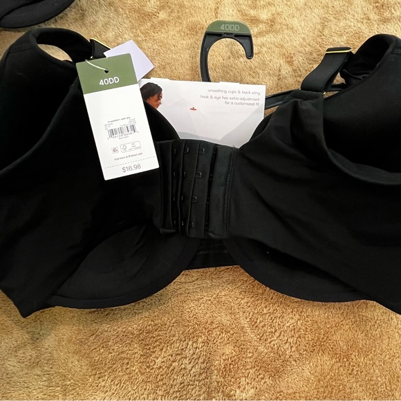 Joyspun 40DD Full Figure T-Shirt Bra Lot - Brand New With Tags - 3 Black & Brown - Picture 4 of 5